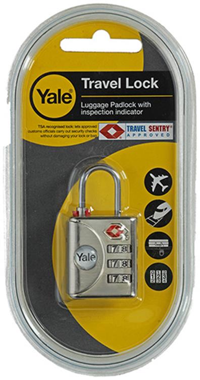 Yale 1018558 – TSA-Zahlenvorhängeschloss YTP1 32 119 1 32 mm | 5 Stück