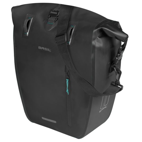 Basil Tasche Rivo L Single schwarz | Mikrofonhaken | 15l