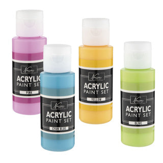 Gouache-Acryl-Set komplett 24x59ml + 12 Pinsel