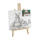 Leinwand mit Druck 30 x22,5 cm inklusive Staffelei | 4 Stück