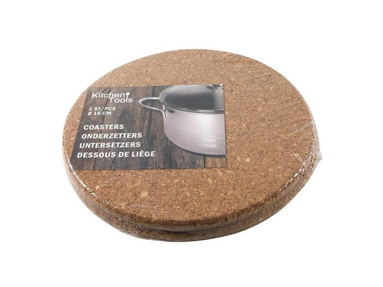 Küchenutensilien-Untersetzer aus Kork, 2er-Set, ø18 cm