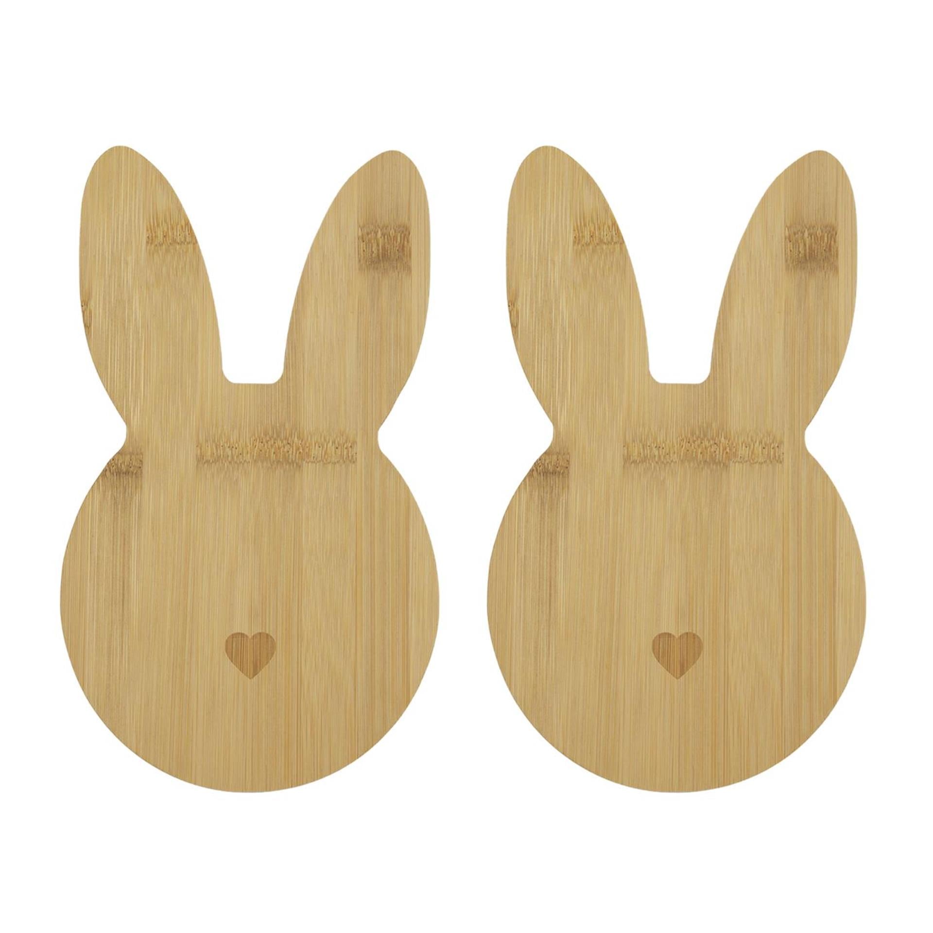 Servierbrett Osterhase 2er Set 24x14cm