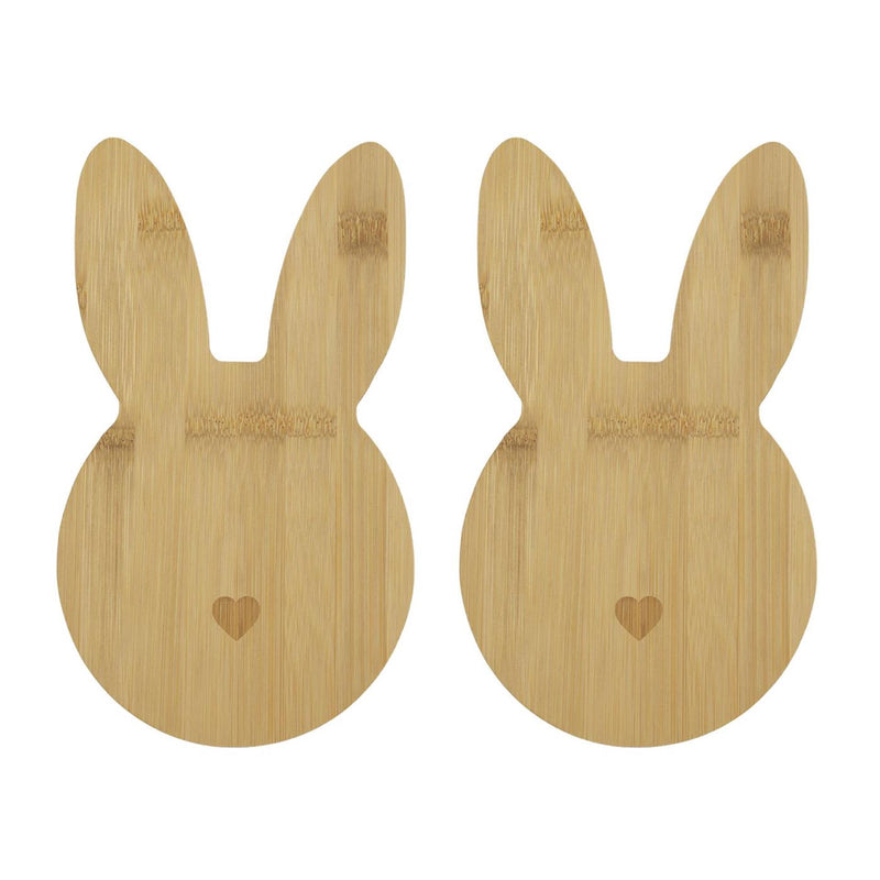 Servierbrett Osterhase 2er Set 24x14cm