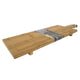 Bambus-Servierbrett mit Sockel 58x19x3cm