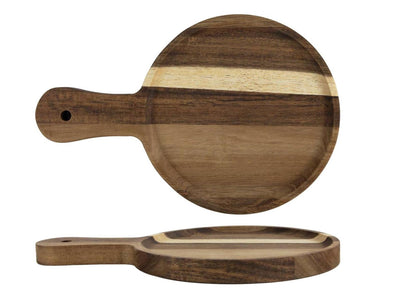 Servierbrett aus Akazienholz, Durchmesser 15 cm