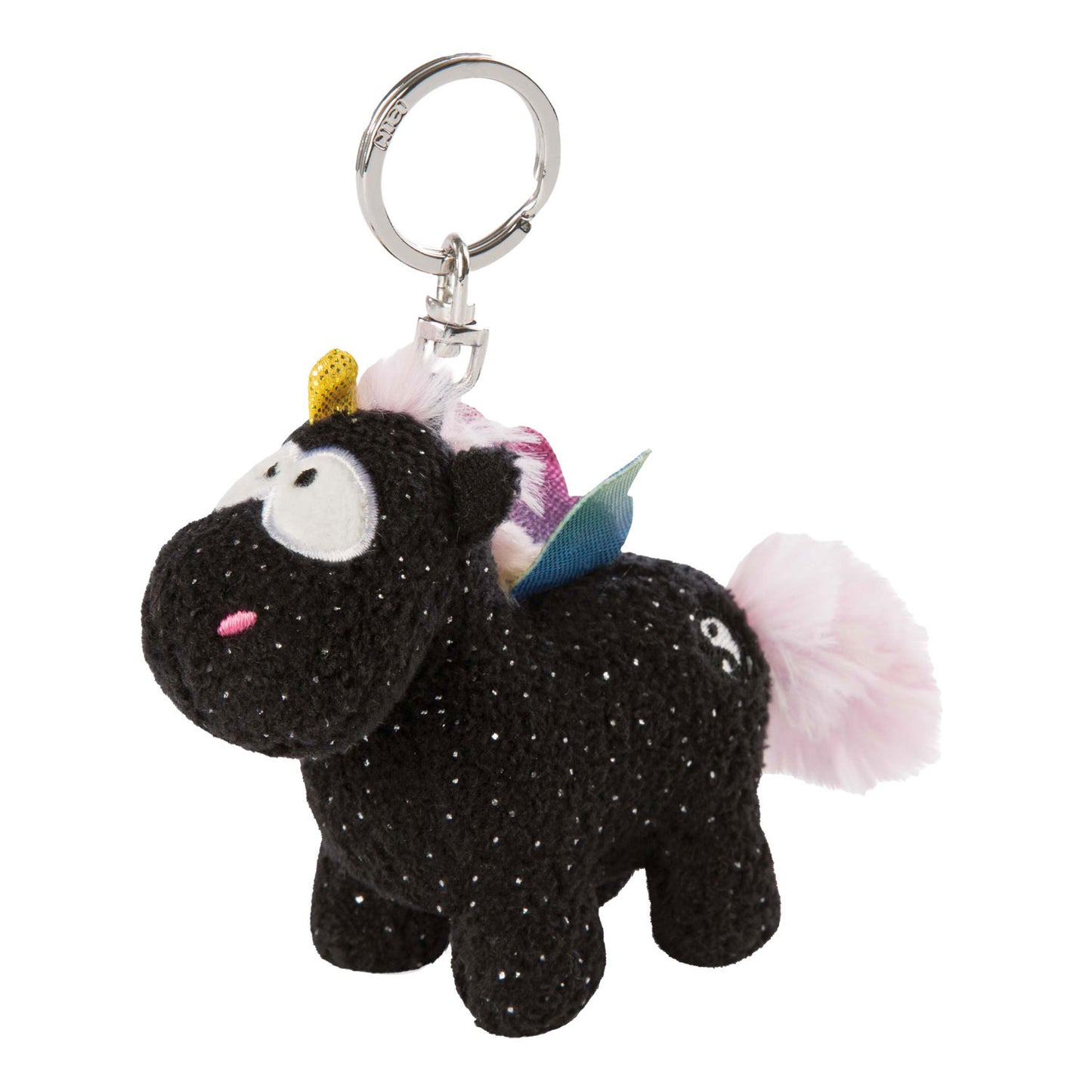 Nici Pluchen Key Ring Eenhoorn Regenbogen Yin, 10 cm