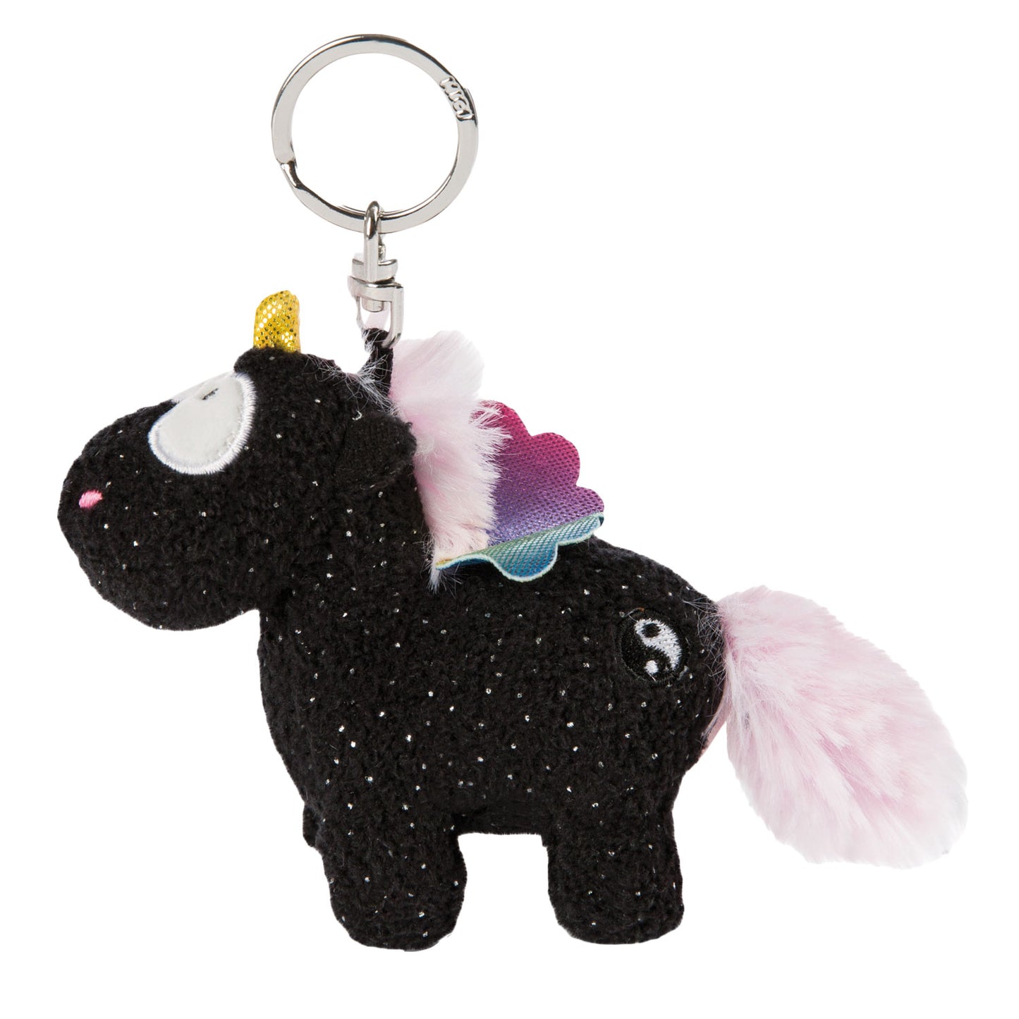 Nici Pluchen Key Ring Eenhoorn Regenbogen Yin, 10 cm