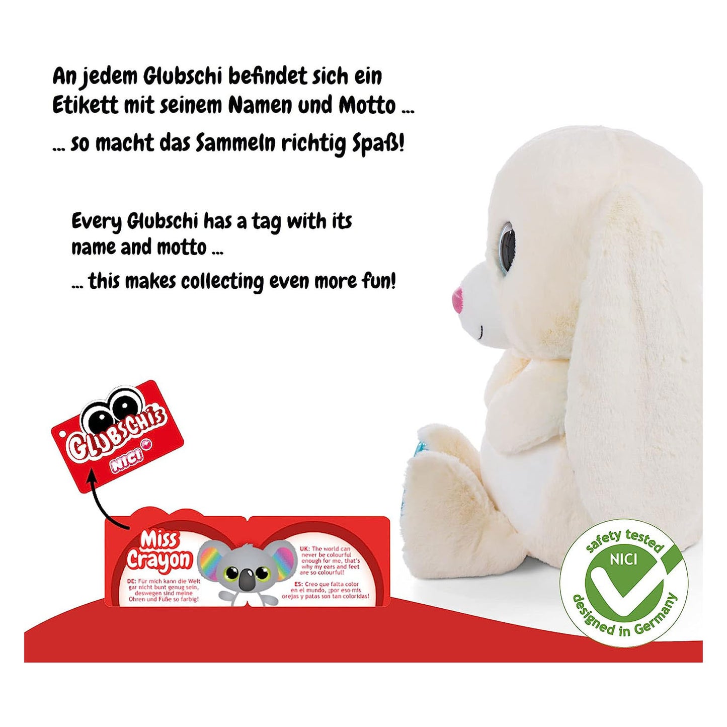Nici Glubschis Pluchen Umarmung Wolli-dot, 45 cm
