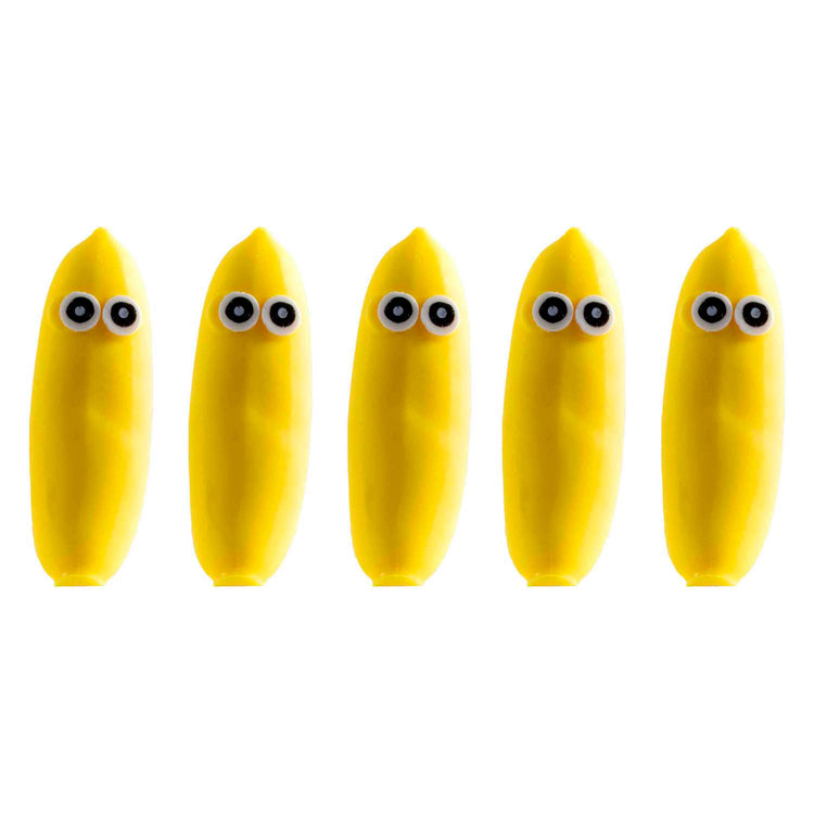 Jono Toys Squeeze lustige Bananen Anti-Stress-Stretch-Squeeze-Figur, 12-tlg.