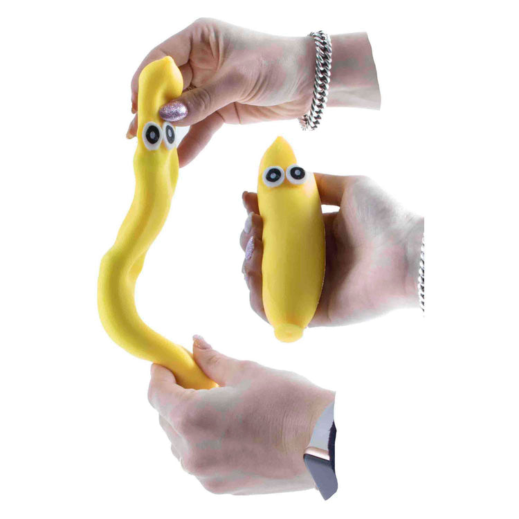 Jono Toys Squeeze lustige Bananen Anti-Stress-Stretch-Squeeze-Figur, 12-tlg.