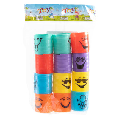 Jono Toys kleine farbige Treppenfedern, 12 Stk.