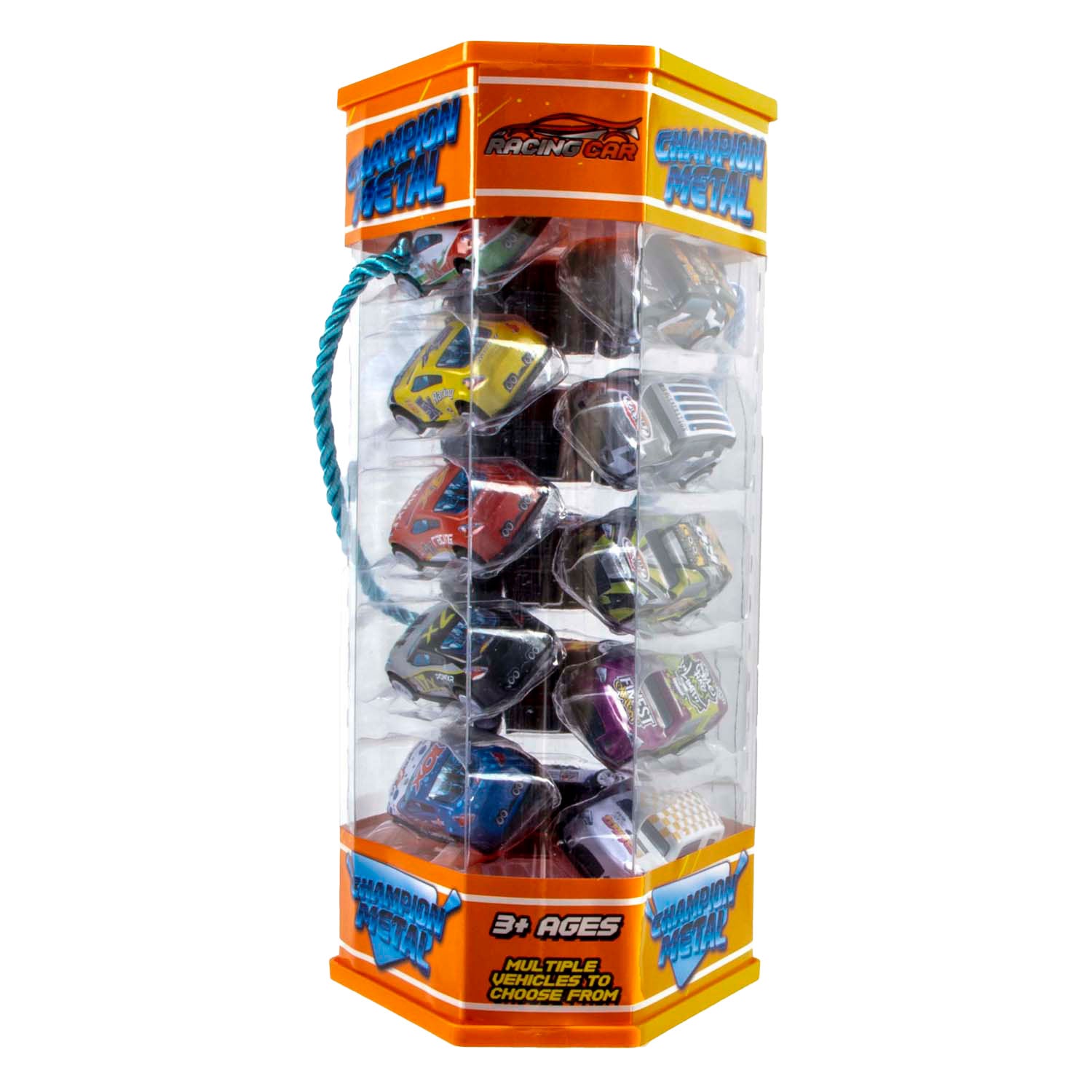 Jono Toys Metall-Rückziehautos im Lagerturm, 15 Autos