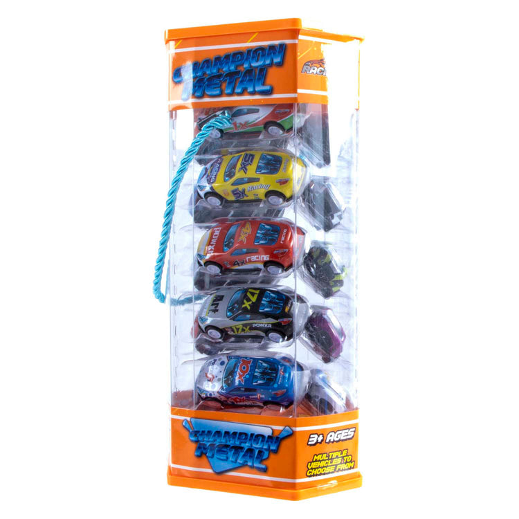 Jono Toys Metall-Rückziehautos im Lagerturm, 15 Autos