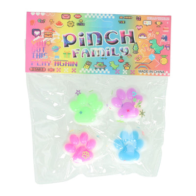 Jono Toys Pinch Family - Tierpfoten-Squishy - 4-tlg.