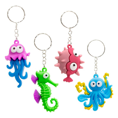 Jono Toys Schlüsselanhänger Meerestiere - 4-6cm