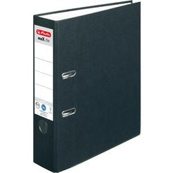 Abi Ordner Protect Plus Herlitz Kartonrückenbreite A4 8 cm schwarzes selbstklebendes Etikett