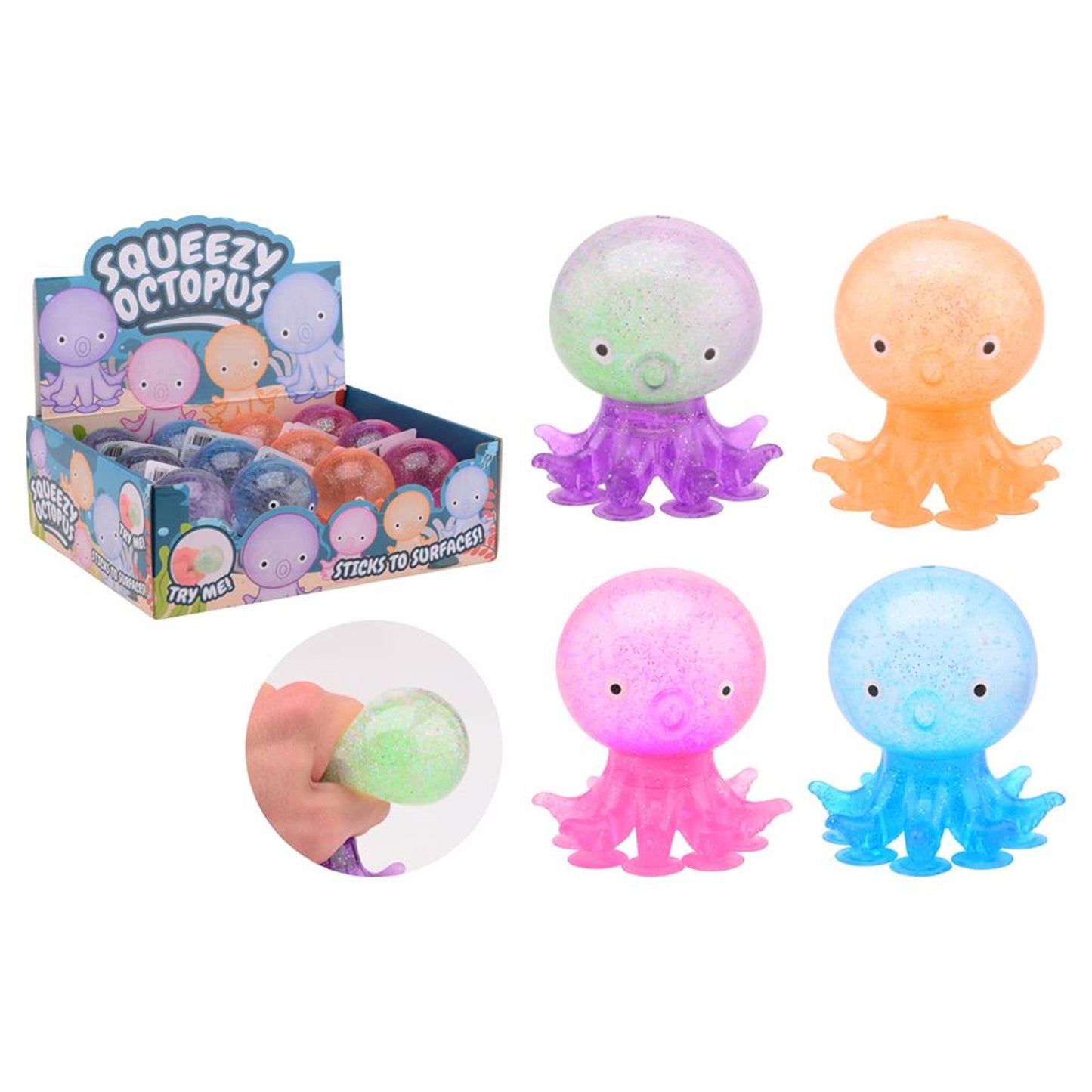 Johntoy Octopus Stress Ball mit Saugnäpfeln