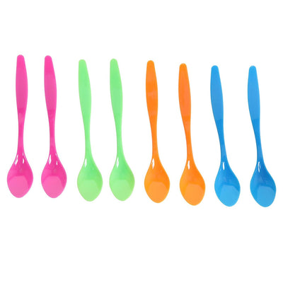Löffel von Plastik -Assorti -Farbset von 8