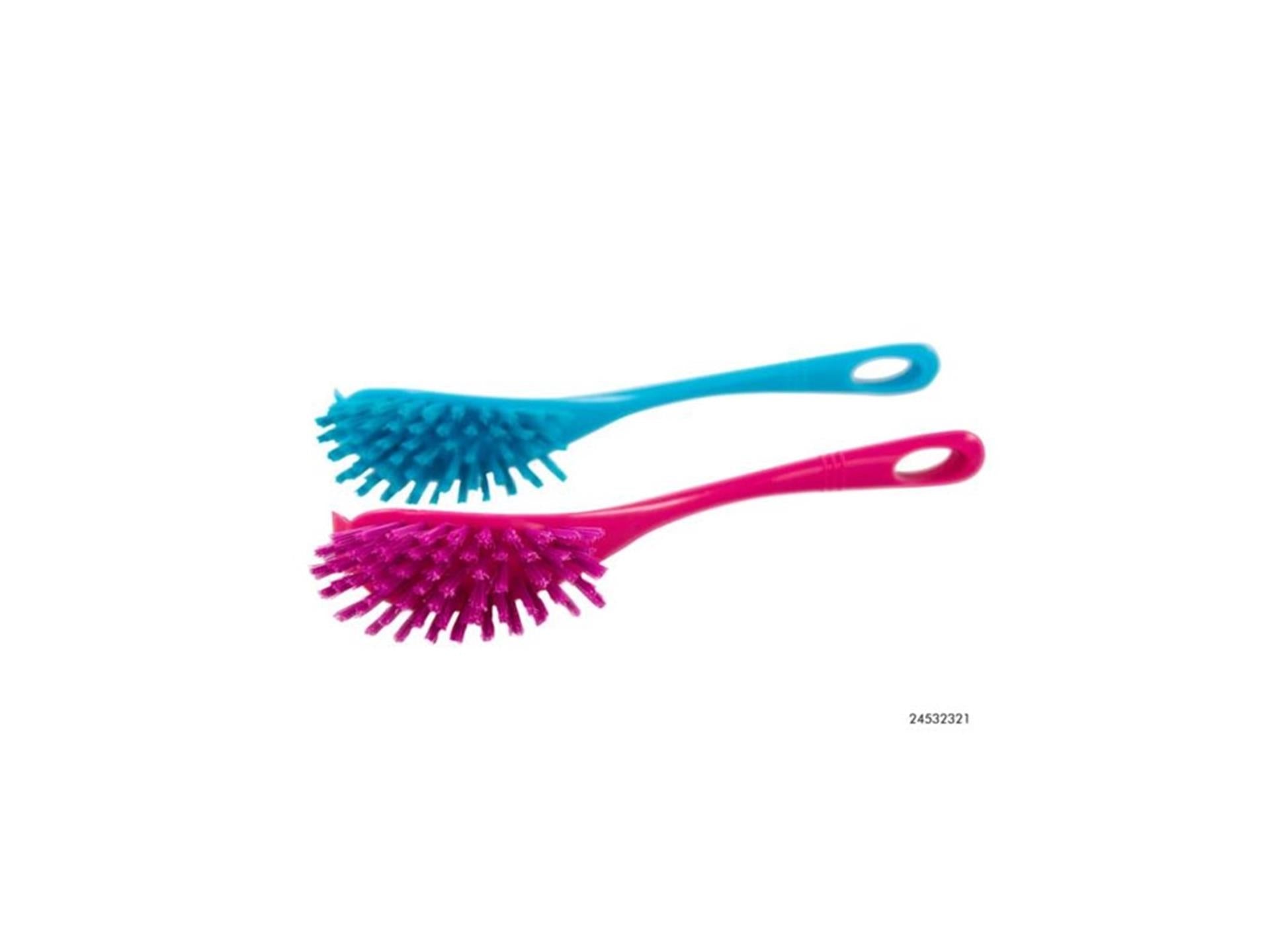 Küchengeräte Spülbürste blau rosa