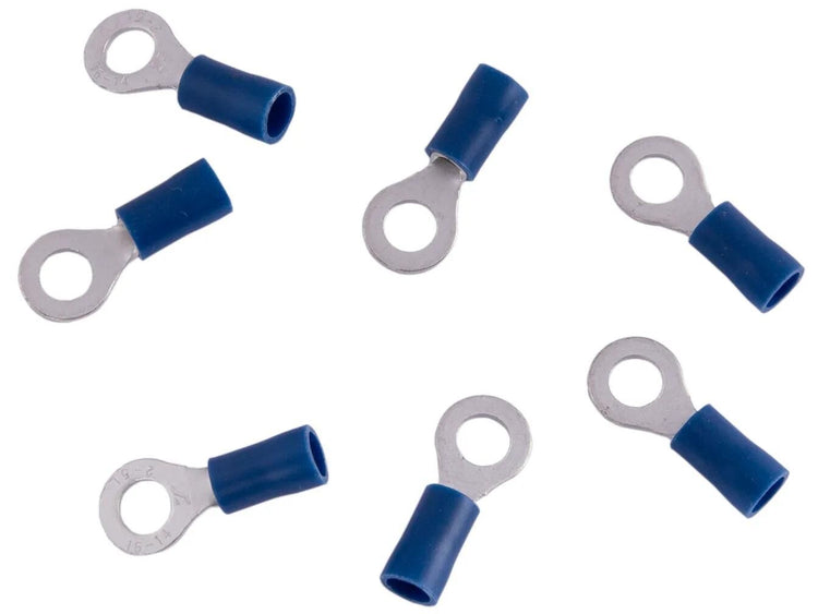 Kleiderhaus-Ringanschluss, 5 mm, blau teilweise isoliert, 1,5-