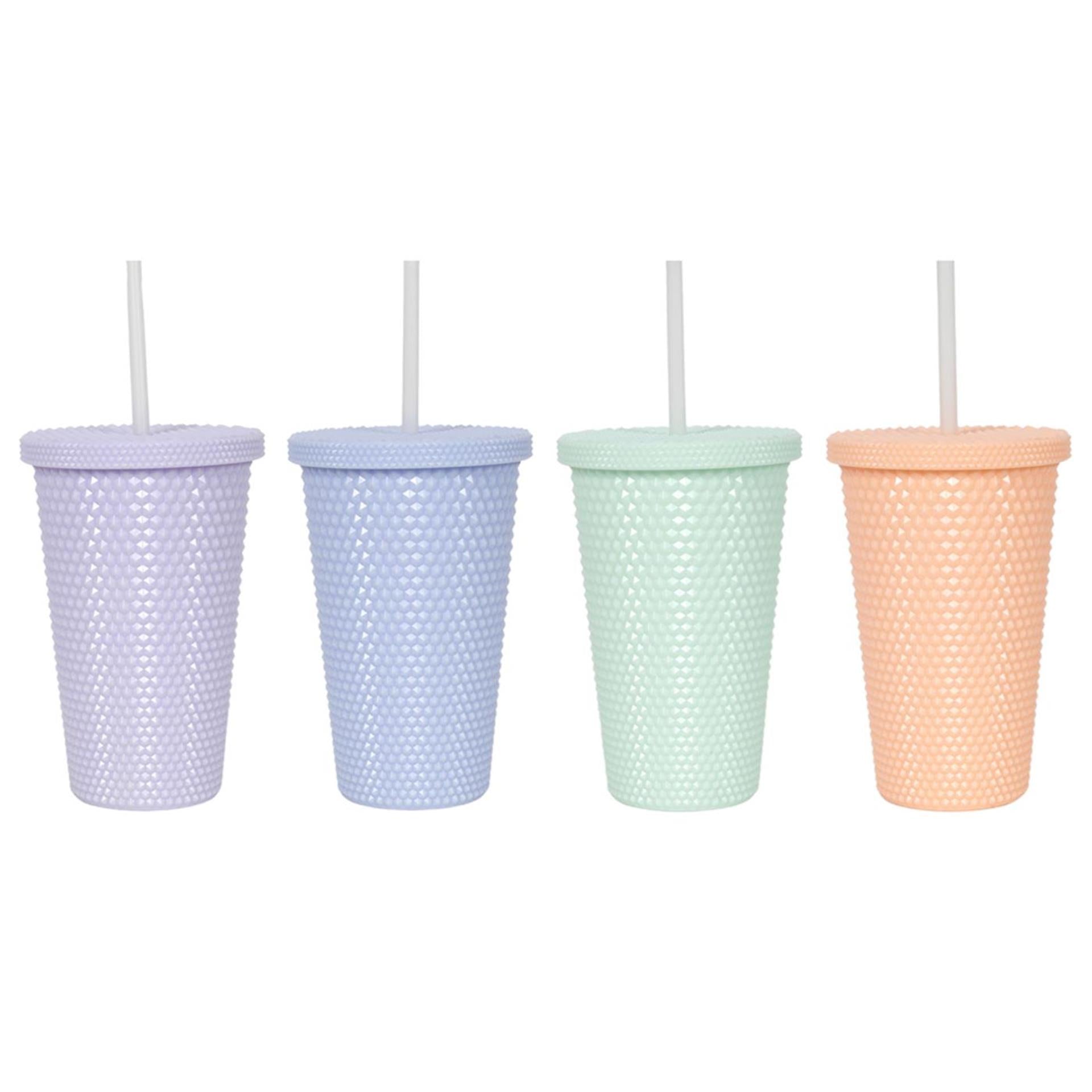 Svenska Living Trinkbecher Diamant 500 ml mit Strohhalm