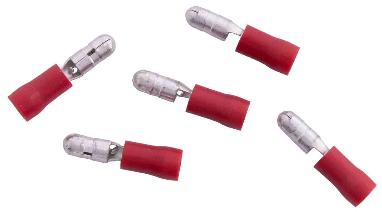 Kleiderhaus runder Stecker, 4 mm isoliert, 0,25-1,0 qmm