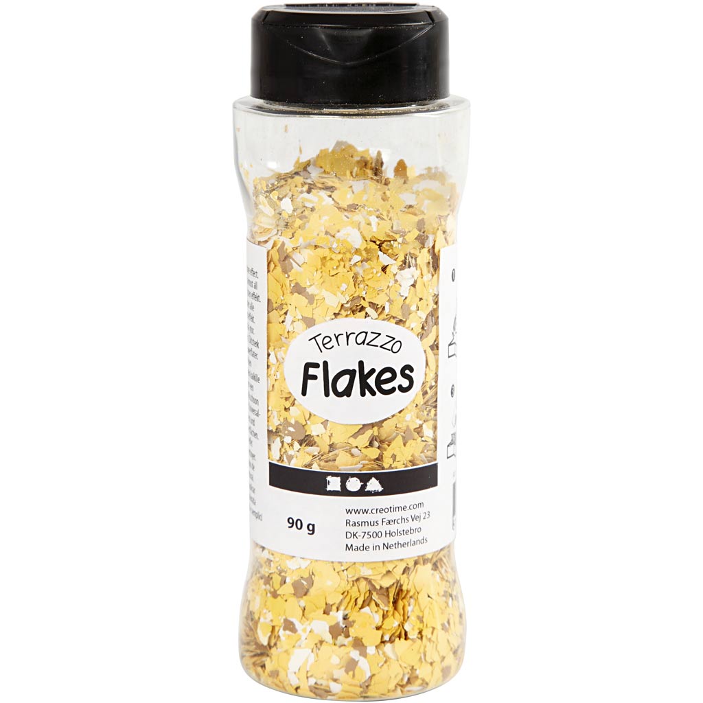 Terrazzoflocken, gelb, 90 gr 1 Box