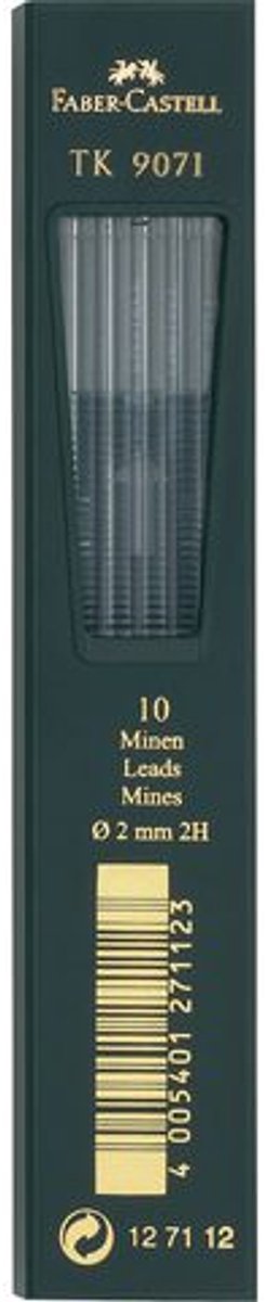 Faber-Castell Bleistiftminen – TK9071 – 2,0 mm – 2 Std. – 10 Stück – FC-127112
