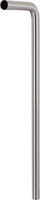Differnz Bodenrohr Chrom matt - langlebiger Edelstahl - 32 mm - 750 x 220 mm