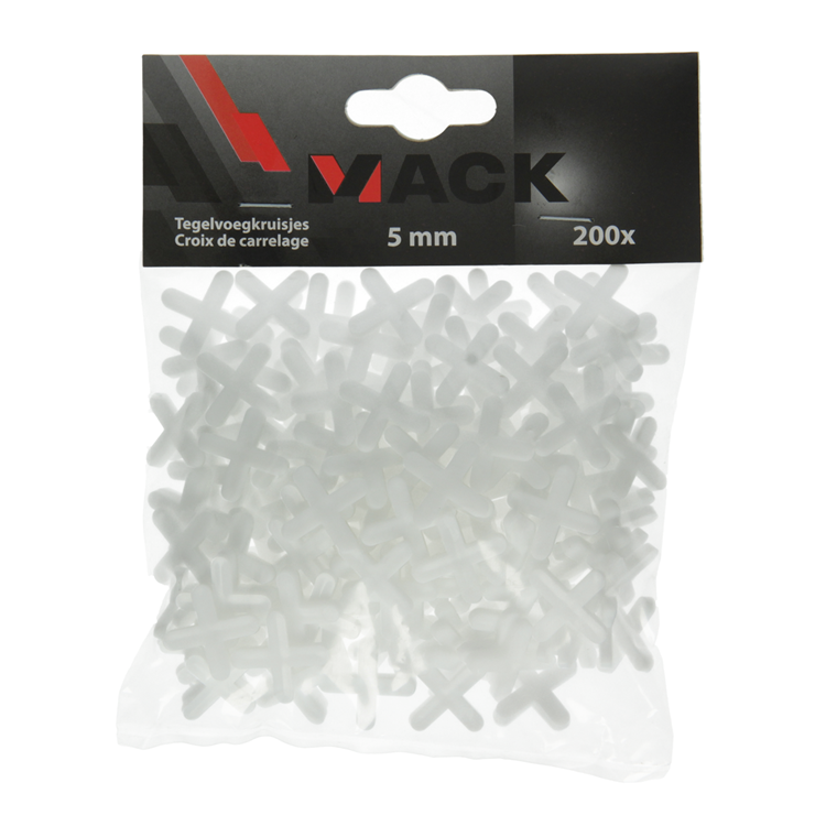 Mack 1004611 – Fliesenfugenabstandshalter 5 mm 200 Stück | 10 Stück