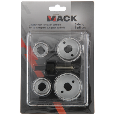 Mack 1004618 – 5-teiliges Lochsägen-Set für Stein und Fliesen | 3 Stück