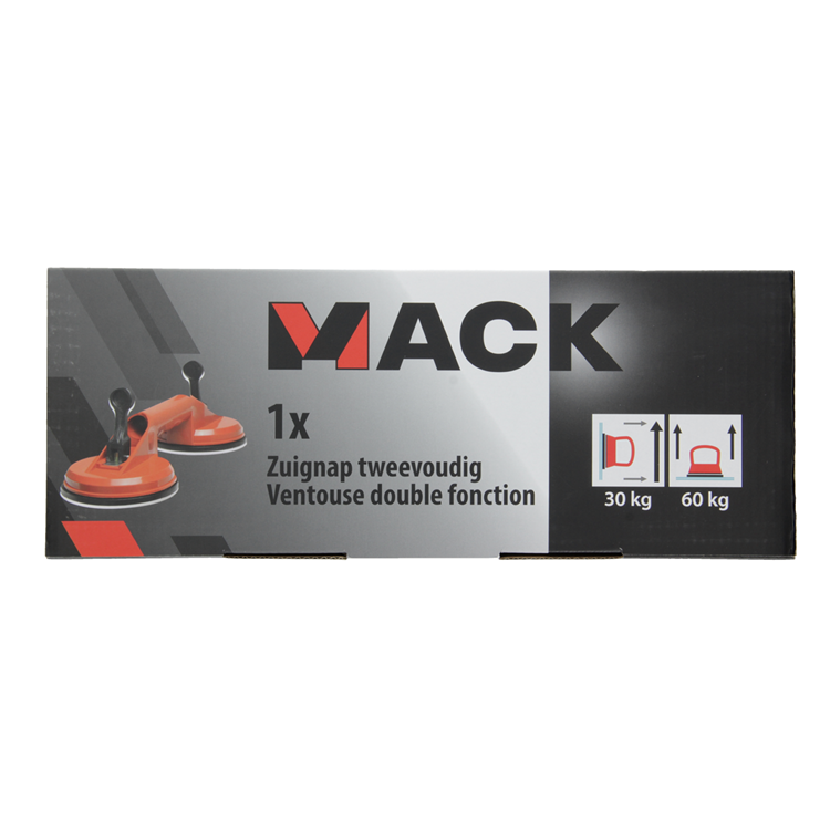 Mack 1004636 - Saugnapf doppelt rot ø 12cm | 4 Stück