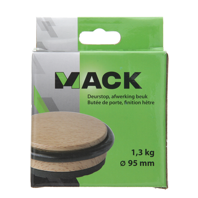 Mack 1005319 - schwerer Türstopper Holz 1,3 kg ø 95 mm 1 St. Stk. | 6 Stück