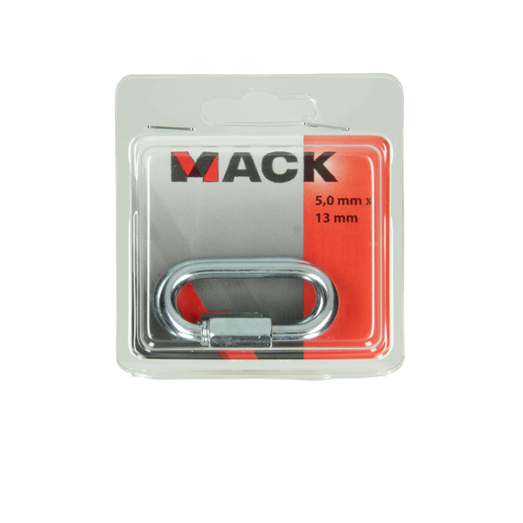 Mack 1006843 - 2 Leerglieder verzinkt + Mutter schwarz 5mm | 5 Stück