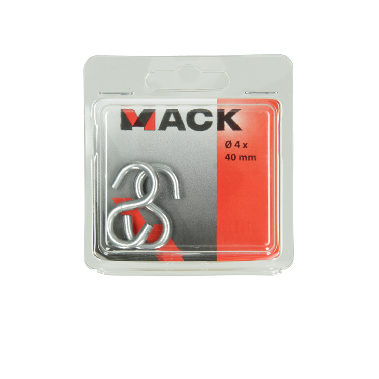 Mack 1006852 - 2 offene S-Haken verzinkt sw 4,0x35mm | 5 Stück