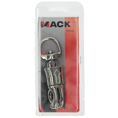 Mack 1006857 - 1 Panikhaken mit drehbarer Öse verzinkt 100mm schwarz | 5 Stück