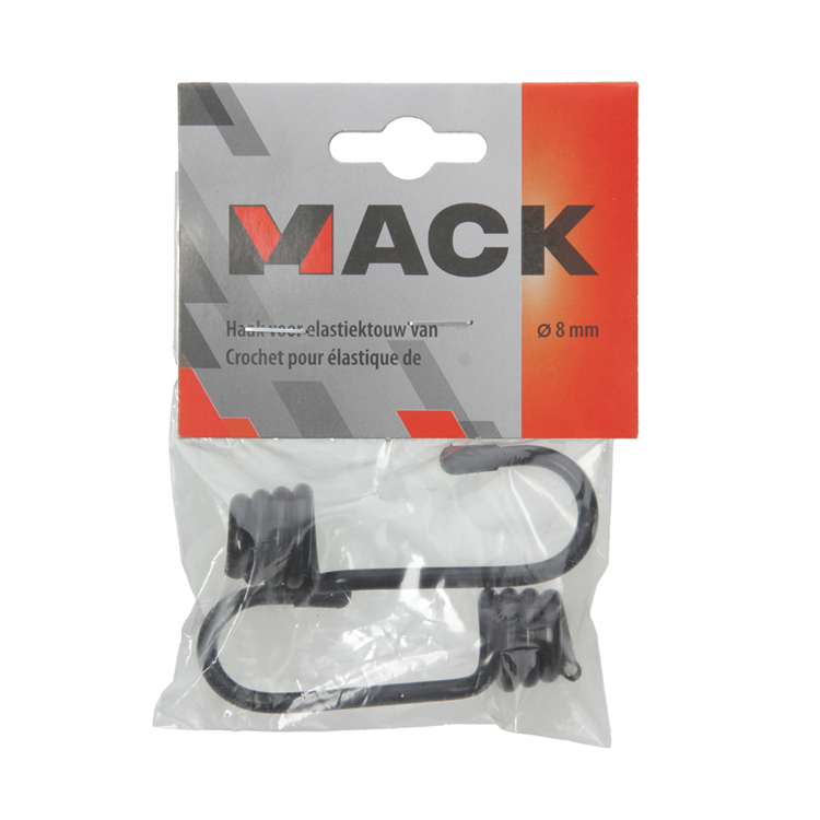 Mack 1006911 - 2 Haken für elastisches Seil 8mm | 5 Stück