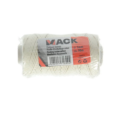 Mack 1006913 - Packseil Baumwolle Ecru 1mm ca. 90m | 10 Stück