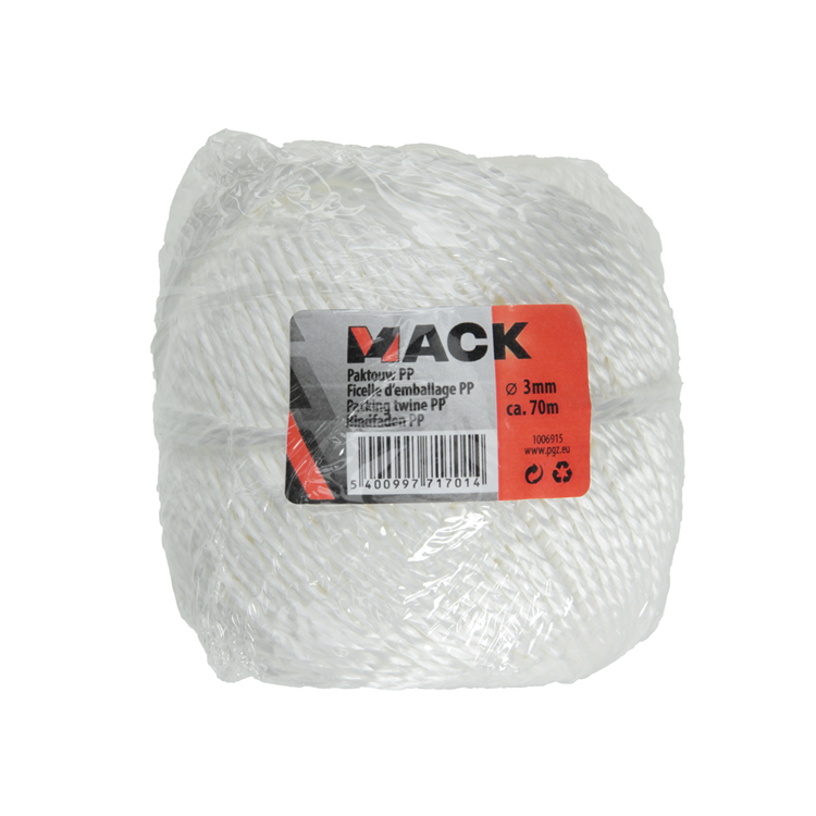 Mack 1006915 - Packseil PP 3mm ca. 70m | 10 Stück