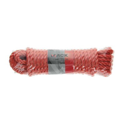 Mack 1006919 - PP gedrehter orangefarbener Strang 8 mm 10 m | 5 Stück