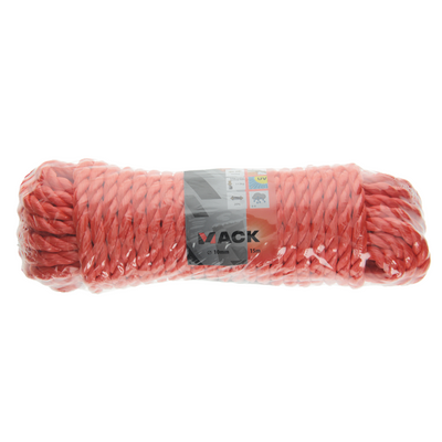 Mack 1006920 - PP gedrehter orangefarbener Strang 10 mm 15 m | 5 Stück