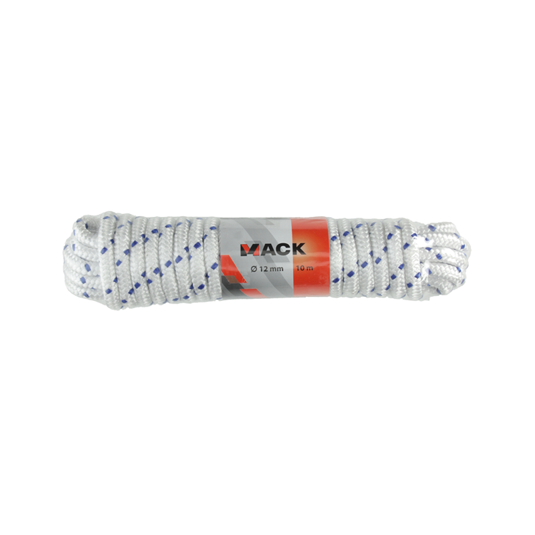 Mack 1006926 – PP-Geflecht, weiß, blau, 12 mm, 10 m | 5 Stück