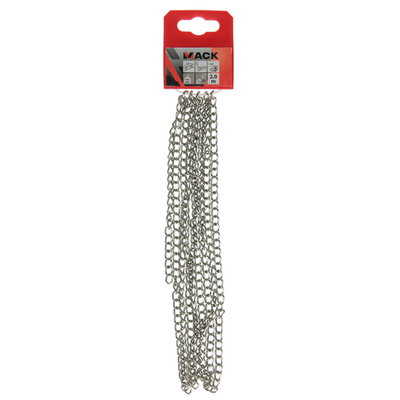 Mack 1006937 - Gourmetkette vernickelt ø 1,5mm L 4,5mm 2m | 5 Stück