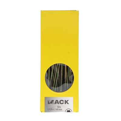 Mack 1006994 – Chip plsrf. vzkop-selfb gelb verz. 50 Stück 6 x 160 mm | 2 Stk