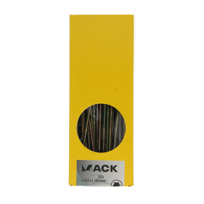 Mack 1006995 – Chip plsrf. vzkop-selfb gelb verzinkt 50 Stück 6 x 180 mm | 1 Stk