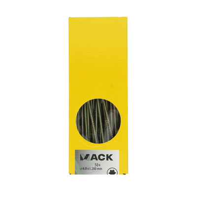 Mack 1006996 - Chip schreiben. vzkop-selfb gelb verzinkt 50 Stück 6 x 200 mm | 1 Stk