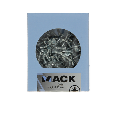 Mack 1007017 – selbstbohrende Schraube VZ-Kopf 200 200 Stück 4,2 x 16 mm | 5 Stück