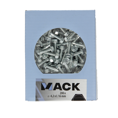 Mack 1007020 - selbstbohrende Sechskantschraube 200 200 Stück 4,2x16mm | 5 Stück