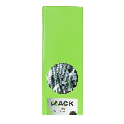 Mack 1007047 - Holzgewindebolzen verzinkter Stahl 40 Stück 10 x 120 mm | 1 Stk