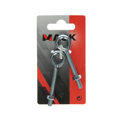 Mack 1008547 – 2 Augenschrauben + Mutter M6 x 50 mm verzinkt | 10 Stück